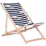Strandliege Liegestuhl Gartenliege Buchenholz Flaming GreenBlue