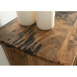 Massivmoebel24 Wandregal 130 x 25 x 35 cm Natur lackiert