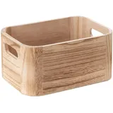 Trend-Center B.V. Holzkiste TENNET, Braun - Paulowniaholz - 22,5 x 11 cm - mit Griffen