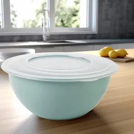 Centi 2er Set Schüsseln 5 L – Serie KRETA, Pastellgrün, mit Deckel – Grün