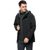 Jack Wolfskin Herren Bergland 3-in-1 M Jacket, Schwarz, XL EU