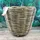 Van der Leeden DRYPOT® Rattan Pflanzkübel Grau auf Rollen Ø 83 cm - Sylter Körbe