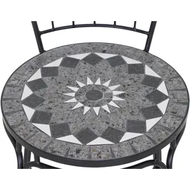 Siena Garden Como Stapelstuhl 43 x 49 x 93,5 cm matt schwarz/dunkelgrau
