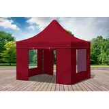 Faltpavillon Faltzelt Pavillon 3x3m Bordeaux Gartenzelt Klappzelt Wasserdicht