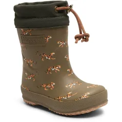 Gummistiefel BISGAARD "thermo rubber", Kinder, Gr. 29, beige (safari), Gummi, Basic, Schuhe, Winterstiefel, Regenstiefel, Matsch Schuh mit Zugkordel