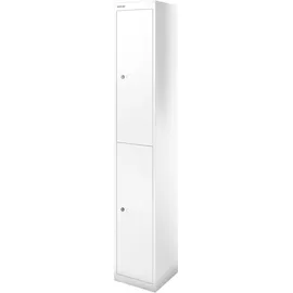 BISLEY Garderobenschrank Metall 30,5 x 30,5 x 180,2 cm Verkehrsweiß