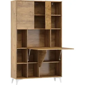 BIM Furniture / Klappbare megan 2 Schreibtisch Haushaltsbüro Computertisch burgunder eiche