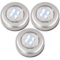 Eaxus® 3er Set LED Unterbauleuchte Touch Selbstklebend - Schrankleuchte/Küchenunterbauleuchte Batteriebetrieben für Küche, Garage & Co.