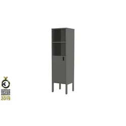 Highboard  Uno , grau , Maße (cm): B: 40 H: 152 T: 40