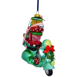 Giftcompany Christbaumanhänger Motorroller mit Geschenken Glas Höhe 14,5 cm