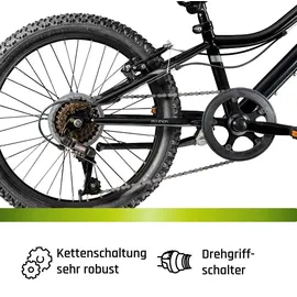 Galano GA20 20" RH 26 cm schwarz/grau 7-Gang V-Brakes