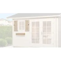 Weka Fensterladen mit Blumenkasten 69 x 79 cm Beige