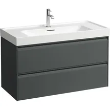 Laufen MEDA Waschtischunterbau, 2 Schubladen, verkehrsgrau