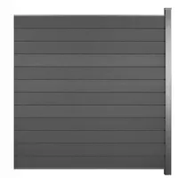 KOVALEX Steckzaun Erweiterungmodul inkl. 1 Pfosten Anthrazit Mattiert