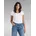 Kurzarm-T-Shirt Mit V-ausschnitt White 2XL