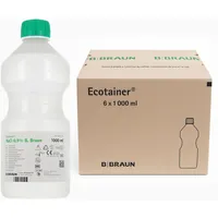 B BRAUN - 6 x 1 Liter - NaCl 0.9 Sterile Isotonische Kochsalzlösung für Baby und Erwachsene - Physiologisches Serum - Natriumchlorid - Wundreinigung - Nasenspülung - Nasendusche