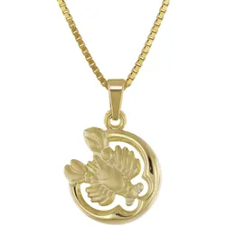 trendor 41140-7 Krebs Sternzeichen Anhänger Gold 333 + vergoldete Silberkette, 42 cm