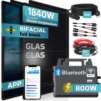 Sunniva Balkonkraftwerk Full Black Bifacial 800W inkl. TSUN Wechselrichter