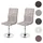 Mendler Esszimmerstuhl HWC-C41 Stoff vintage kieselgrau 2er Set