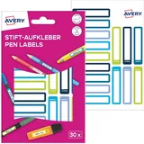 Avery Zweckform Stiftetiketten 50 x 10 mm blau/grün 30 Blatt 30 St.