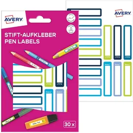 Avery Zweckform Stiftetiketten 50 x 10 mm blau/grün 30 Blatt 30 St.