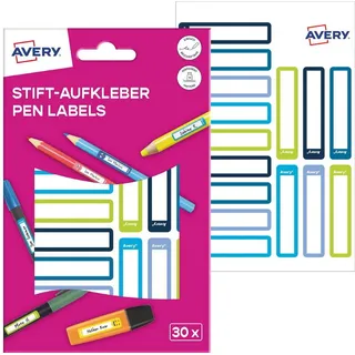 Avery Zweckform Stiftetiketten 50 x 10 mm blau/grün 30 Blatt 30 St.
