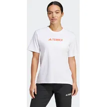 adidas TERREX Funktionsshirt CLASSIC LOGO für Sportmode und Outdoormode, mit Kurzarmdesign, ohne Verschluss weiß XL (46/48)