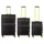 Franky Koffer-Set 3-tlg. schwarz/neongreen