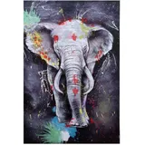 MCW Ölgemälde Elefant Handgemalt Mehrfarbig,