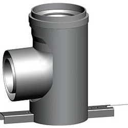 Wolf Stützbogen 2651326 87Grad, einwandig, PP bis 120 GradC, mit Auflageschiene, DN 160