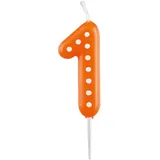 Amscan Zahlenkerze 6,5 cm orange