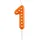 Amscan Zahlenkerze 6,5 cm orange
