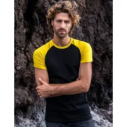 Promodoro Men's Raglan-T - black;gold - XS