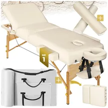 Tectake Massageliege 3 Zonen Massageliege-Set (Set, 1-St., mit Tragetasche), Breite 70 cm, Polsterung 7,5 cm beige 108,00 cm x 218,00 cm x 90,00 cm