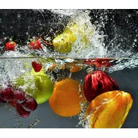 Queence Ceranfeldabdeckung Obst und Beeren Induktionsherd-Abdeckung 60x52 cm |