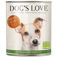 DOG'S LOVE Bio Rind mit Bio-Naturreis & Bio-Apfel 12 x 800 g