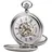REGENT Taschenuhr P700, (Set, 2-tlg., mit Kette), Herrenuhr, Handaufzug, Acrylglas silberfarben
