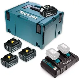 Makita Power Source Kit 18 V Li-Ion 4 x 6,0 Ah + DC18RD Ladegerät + Makpac 198091-4