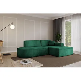 altdecor Ecksofa Samt 3-Sitzer Grün