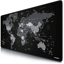 CSL Mauspad XXL Weltkarte Schwarz
