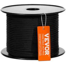 Vevor Geflochtenes Nylonseil, 3/16 Zoll) x 250 Fuß), 32 Stränge, 720 Pfund) Bruchfestigkeit, Outdoor-Kletterseil, Baumpfleger-Kletterseil für Felswande