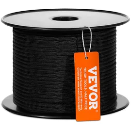 Vevor Geflochtenes Nylonseil, 3/16 Zoll) x 250 Fuß), 32 Stränge, 720 Pfund) Bruchfestigkeit, Outdoor-Kletterseil, Baumpfleger-Kletterseil für Felswande