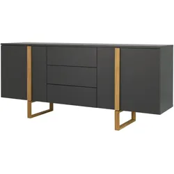 Sideboard  Pattino , grau , Maße (cm): B: 176,5 H: 78 T: 43