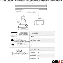 Omac Dachträger für Mercedes B Klasse W245 2005-2011