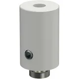 INTERDECO Gardinenstangen Deckenträger, aus Metall, Weiß, Halterung für Innenlaufstangen 20 mm und Vorhangschienen, Deckenabstand 2,5 cm, zur Deckenmontage, Typ 1620201
