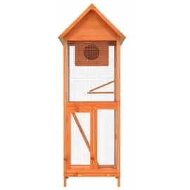 vidaXL Vogelkäfig Voliere 60 x 58,5 x 160 cm braun
