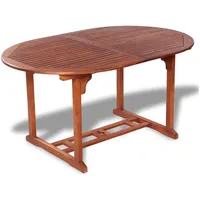 vidaXL Gartentisch 200 x 100 x 74 cm natur oval ausziehbar