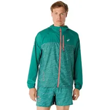 Asics Fujitrail Packable Jacke Herren Rainy Lake/Birch XL
