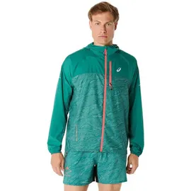 Asics Fujitrail Packable Jacke Herren Rainy Lake/Birch XL