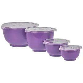 Rosti Rührschüssel Set 4tlg. mit Deckel "Margrethe" violett (lavender) 0,25+0,5+1,5+3,0L